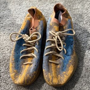Yeezy Multicolor Sneakers - Blue, Yellow, Tan